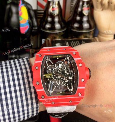 Swiss Grade 1 Richard Mille RM35-02 Rafael Nadal Copy Watch Carbon Case Nato Strap